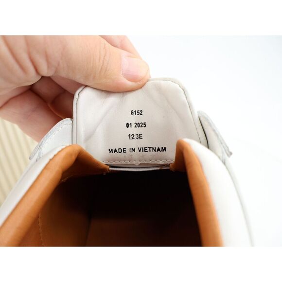 Allen Edmonds Oliver Sneakers Mens Size 12 3E EEE White Leather Slip on Shoes - Picture 12 of 14